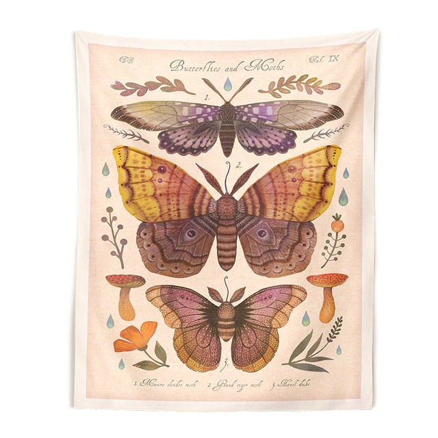 Vintage Schmetterlinge Kunst Wandbehang