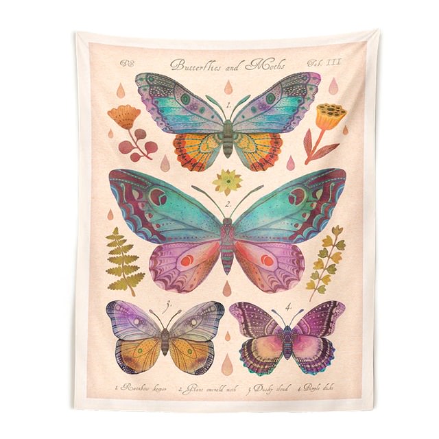 Vintage Schmetterlinge Kunst Wandbehang