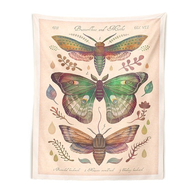 Vintage Schmetterlinge Kunst Wandbehang