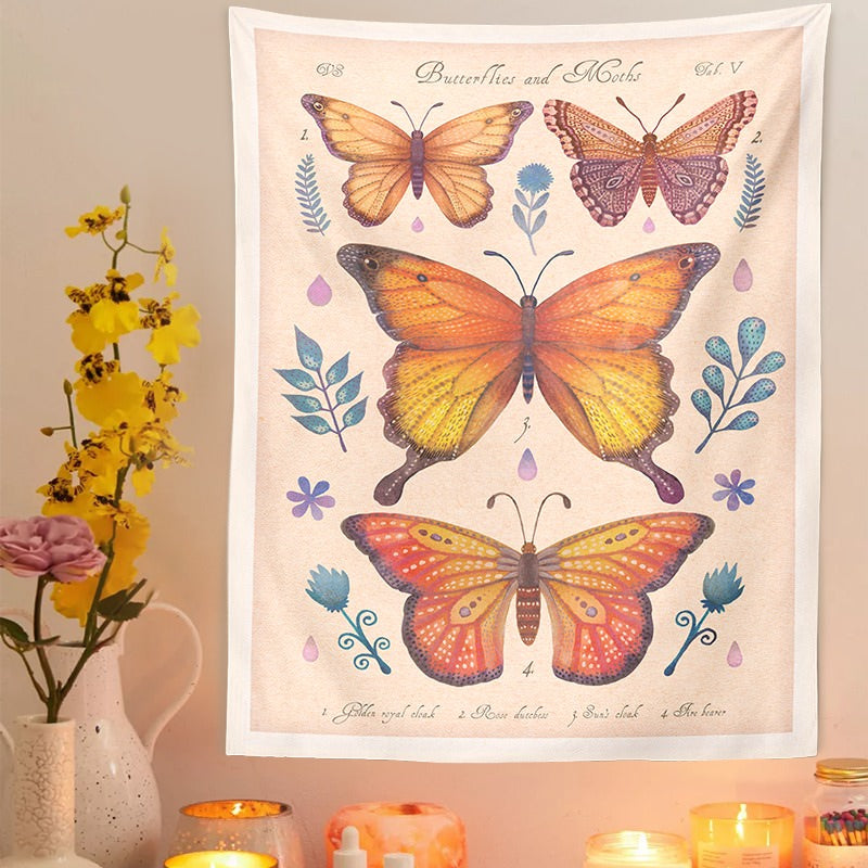 Vintage Schmetterlinge Kunst Wandbehang