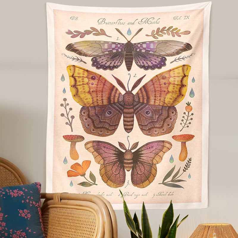 Vintage Schmetterlinge Kunst Wandbehang