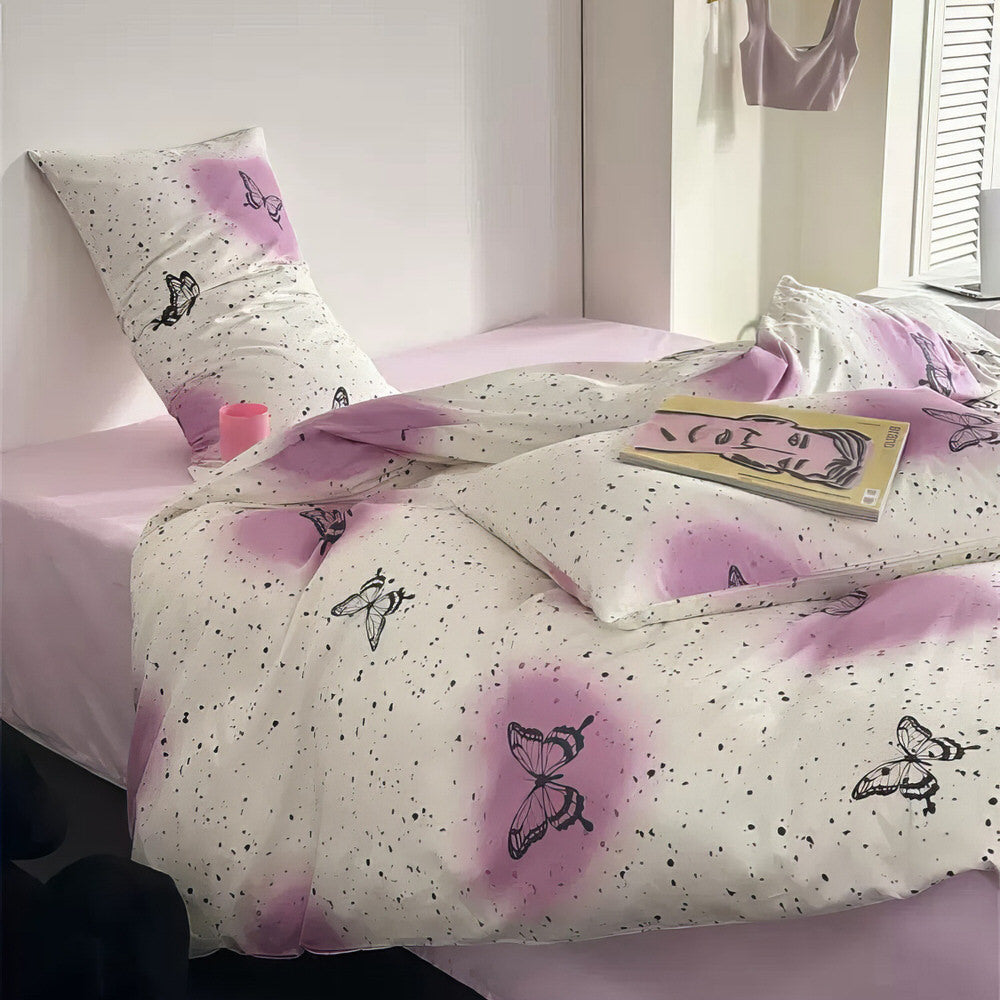 Vintage Butterflies Y2K Aesthetic Bedding Set