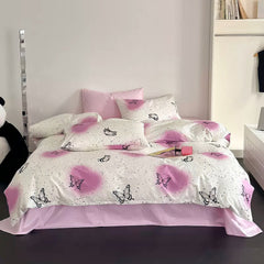 Vintage Butterflies Y2K Aesthetic Bedding Set