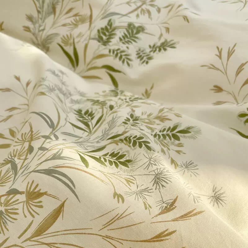 Vintage Pale Floral Print Bedding Set