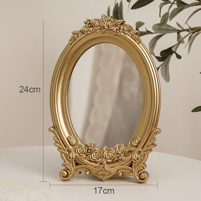 Vintage Golden ArtHoe Mirror