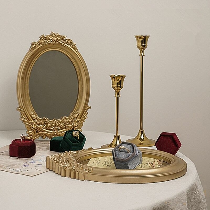 Vintage Golden ArtHoe Mirror