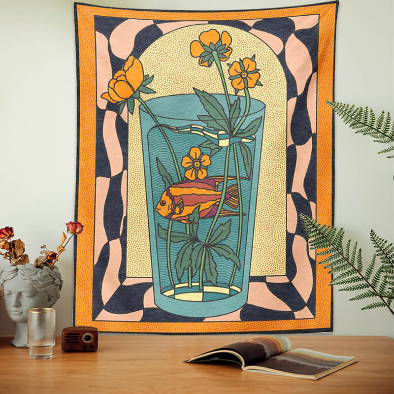 Goldfish in a Glass Tapestry