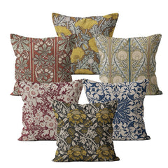 Retro Floral Print Cushion Covers