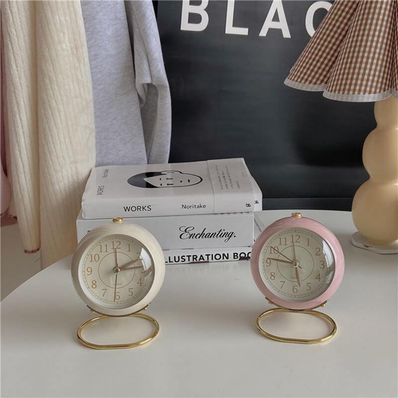 Vintage Round Table Alarm Clock