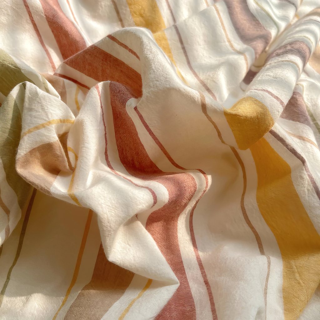 Vintage Pastel Striped Cotton Bedding Set