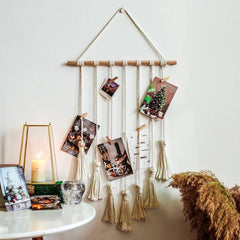 Macrame Wall Hanging Photo Display