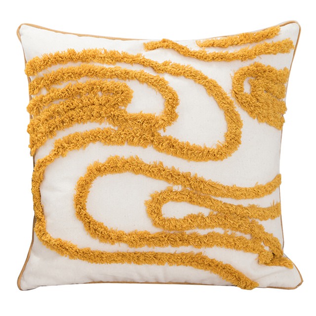 Wavy Tufted Cushion Cover