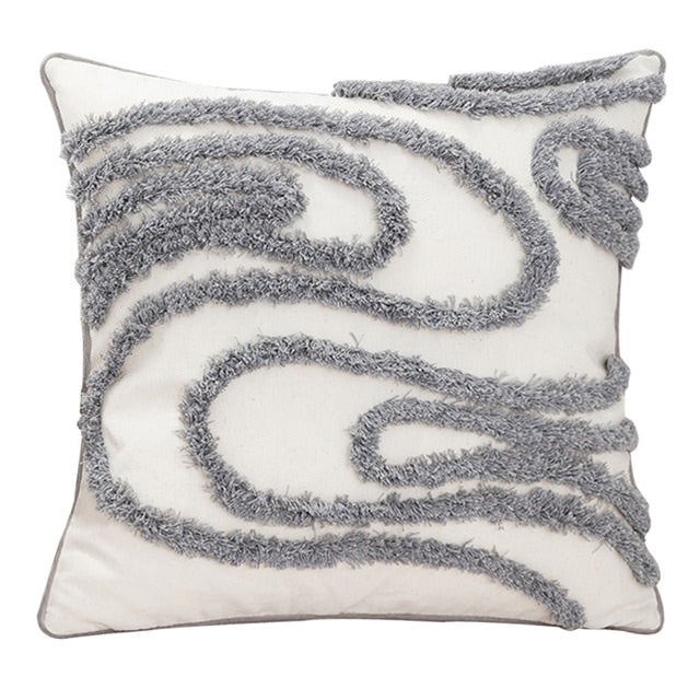 Wavy Tufted Cushion Cover