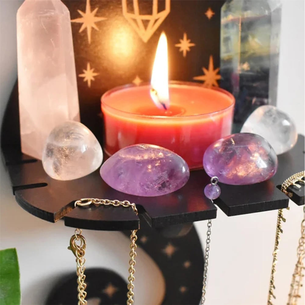 Witchy Cat Crystal Display Shelf