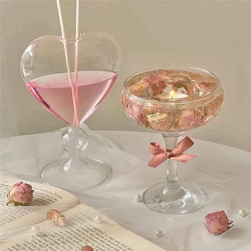 Valentine's Heart Shaped Glass Vase