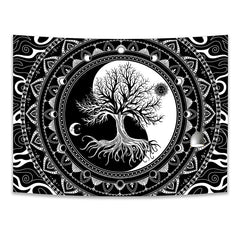 Tapisserie Yin Yang Arbre de Vie