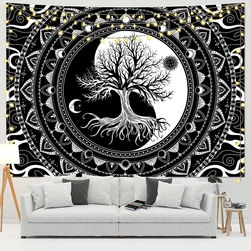 Tapisserie Yin Yang Arbre de Vie