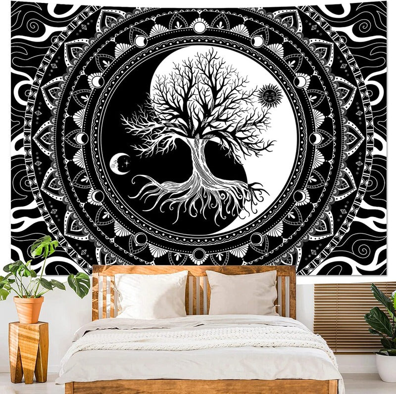 Tapisserie Yin Yang Arbre de Vie