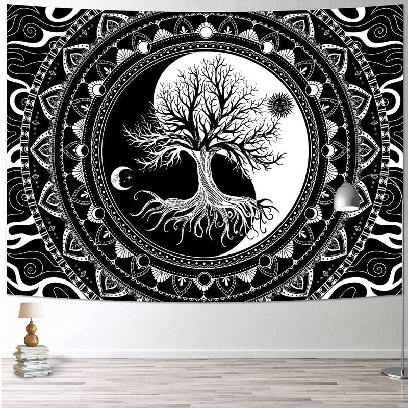 Tapisserie Yin Yang Arbre de Vie