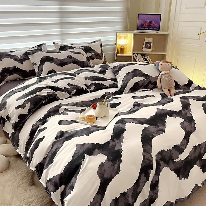 Zebra Art Print Bedding Set